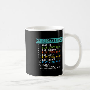 Min perfekta dag Spela videospel Rolig spelare Män Kaffemugg