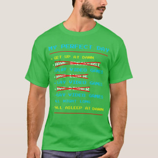 Min perfekta dag Spela videospel Roligt Cool Gamer T Shirt