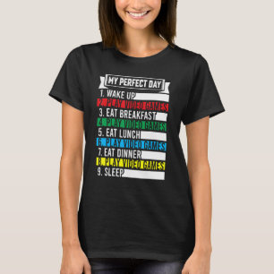 Min perfekta dag tv-spel skjorta rolig cool gamer t shirt