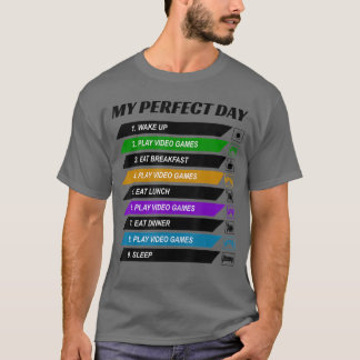 Min perfekta dag TV-spel Superbra present för spel T Shirt
