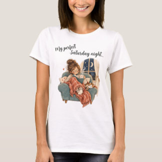 Min perfekta lördagskväll | Mysig bokälskare T Shirt