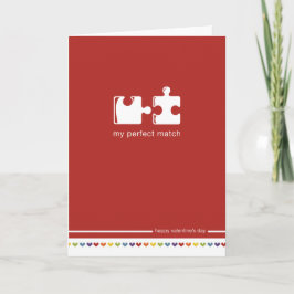 Min perfekta matchvalentin dag helgkort