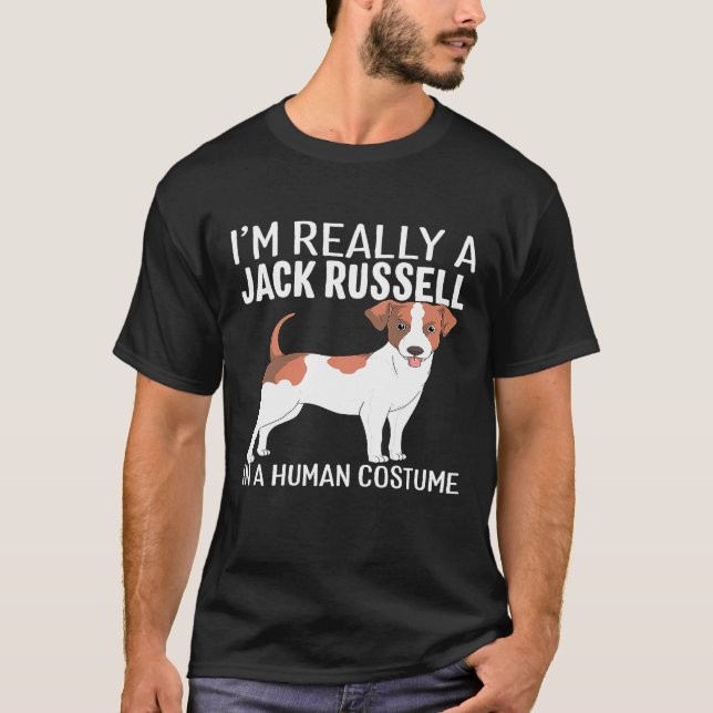 Min personaldräkt Im A Verkligen Jack Russell Hund T Shirt (Framsida)