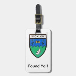Min personliga resväskemärke med Wicklow läns embl Bagagebricka