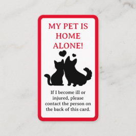 Min Pet, Hund är Home Ensam Card