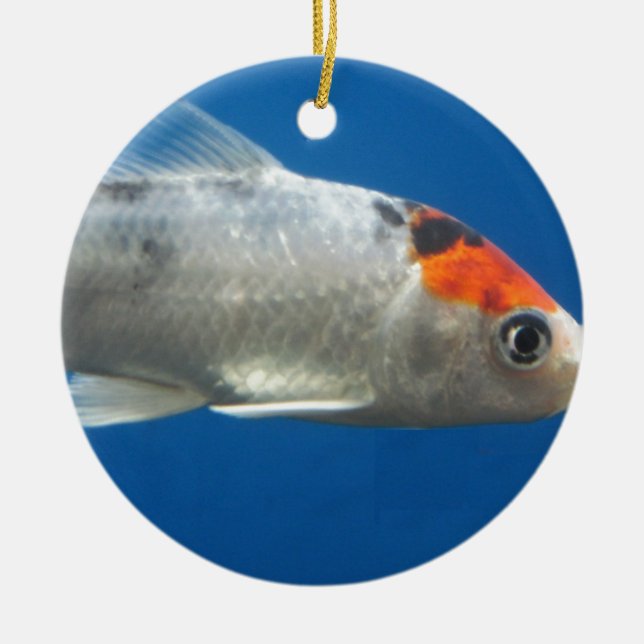 Min Pet Koi Fish Julgransprydnad Keramik (Framsidan)