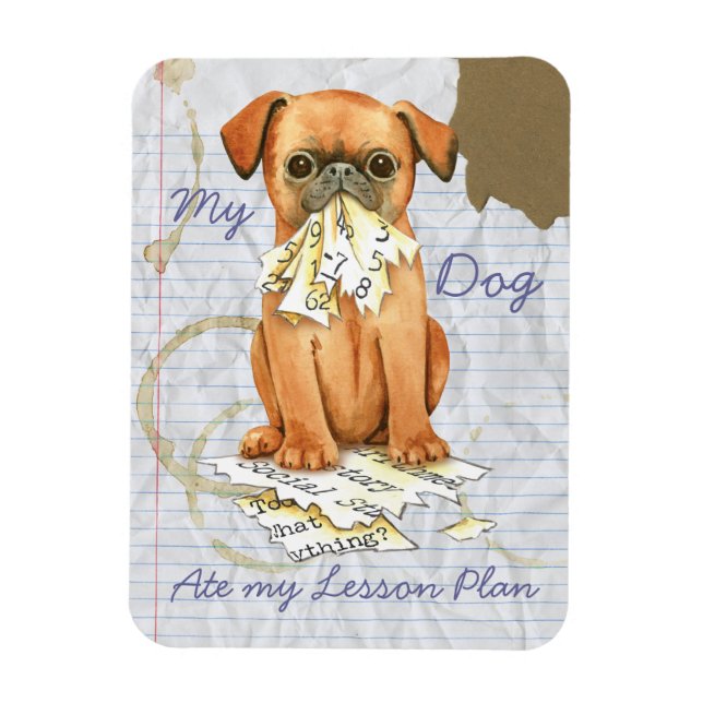 Min petit Brabancon Ate My Lesson Plan Magnet (Vertikal)