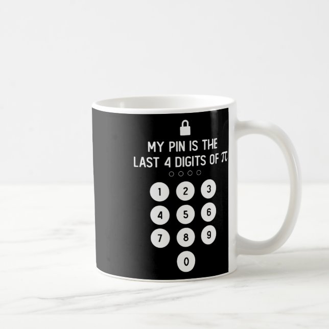 Min Pin är de sista 4 siffrorna i PI-nummersymbole Kaffemugg (Höger)