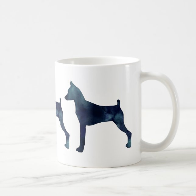Min Pin - Black Watercolor Silhouette Kaffemugg (Höger)
