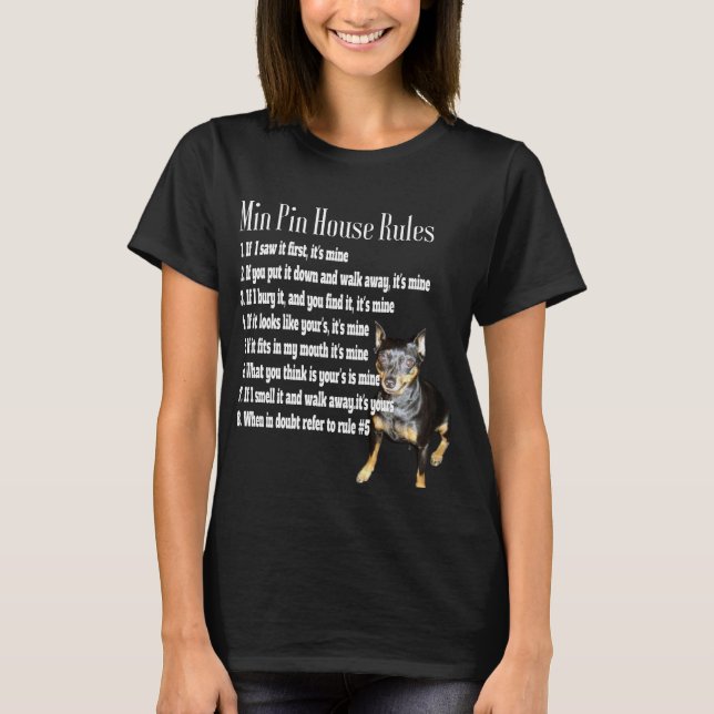 Min Pin House Regler T Shirt (Framsida)