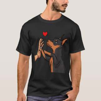 Min Pin Kärlek Miniature Pinscher Hund Mamma Girls T Shirt