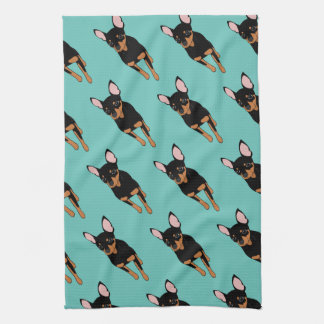 Min Pin Miniatyr Pinscher Kitchen Towel Kökshandduk