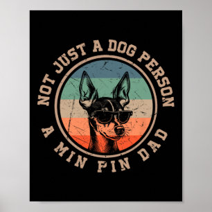 Min Pin Pappa Funny Bernard Hund Pappa Fars dag Ma Poster