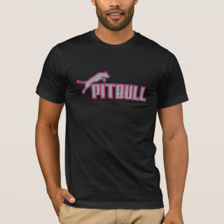 Min Pitbull grått & rosor Tee Shirt