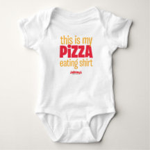 Min Pizza Eting Shirt Baby Bodykostym