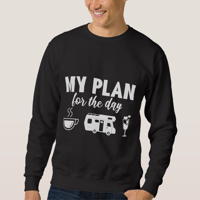 Min plan är dagskaffekampanjen Vin Lång Ärmad Tröja (Framsida)