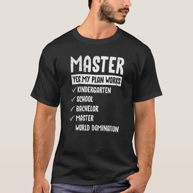 Min plan fungerar som världsmästerexamen. t shirt (Framsida)