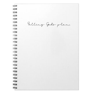 Min plan Guds plan för inspirationskonst Gospel sä Anteckningsbok