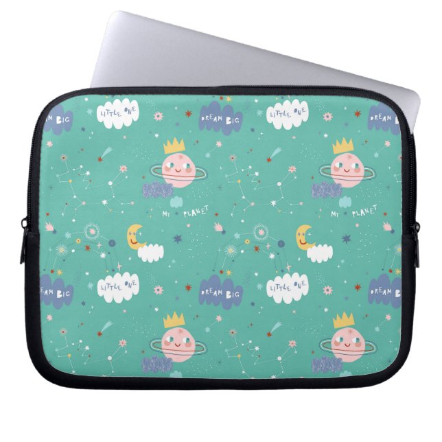 Min planet Dream Big Little One Mönster Laptop Fodral (Framsidan)