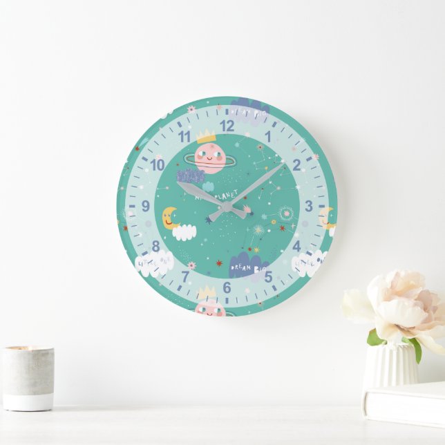 Min planet Dream Big Little One Mönster Stor Klocka (Hem)