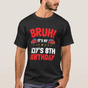 Min pojke är 8:e födelsedagen Kid Fire Lastbil Lit T Shirt