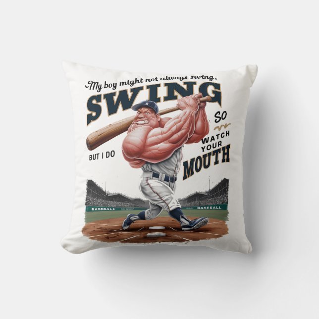 Min pojke kanske inte alltid sjunger, men det gör  kudde (Framsida)