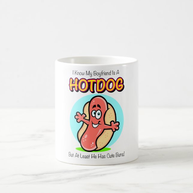 Min pojkvän är en Hotdogmugg Kaffemugg (Center)