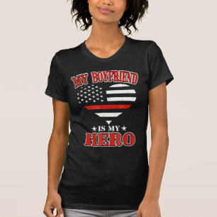 Min pojkvän är min Hero-brandman T Shirt