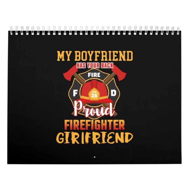 Min pojkvän har din bakre brandman kalender (Omslag)