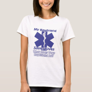 Min pojkvän sparar liv t-shirt