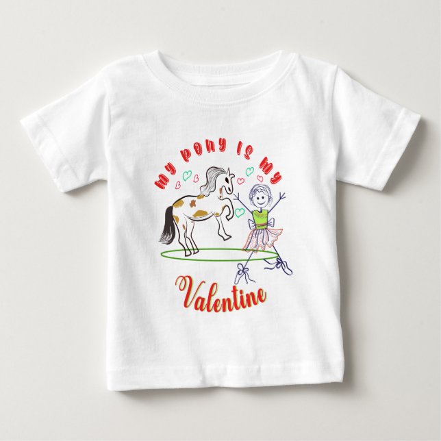 Min Pony är min Valentine T Shirt (Framsida)
