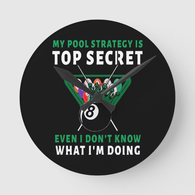 Min poolstrategi är jämn rund klocka (Framsida)