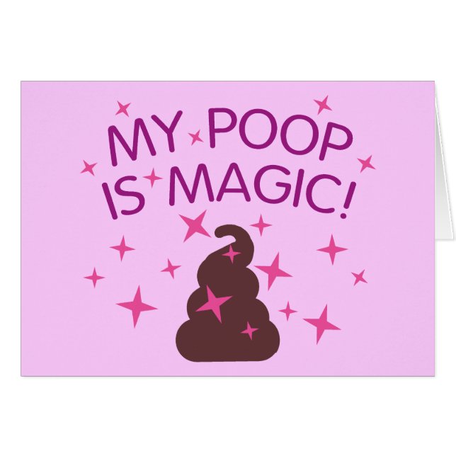 Min Poop är magisk Hälsningskort (Framsidan Horizontal)