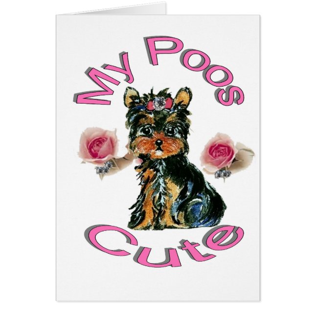 Min Poos Cute Hälsningskort (Framsidan)