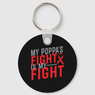 Min Poppas kamp är min kamp mot cancer Nyckelring