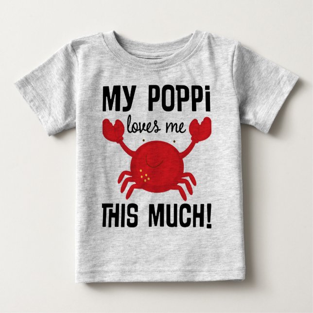 Min Poppi älskar mig denna mycket barnbarnT-tröja Tee (Framsida)