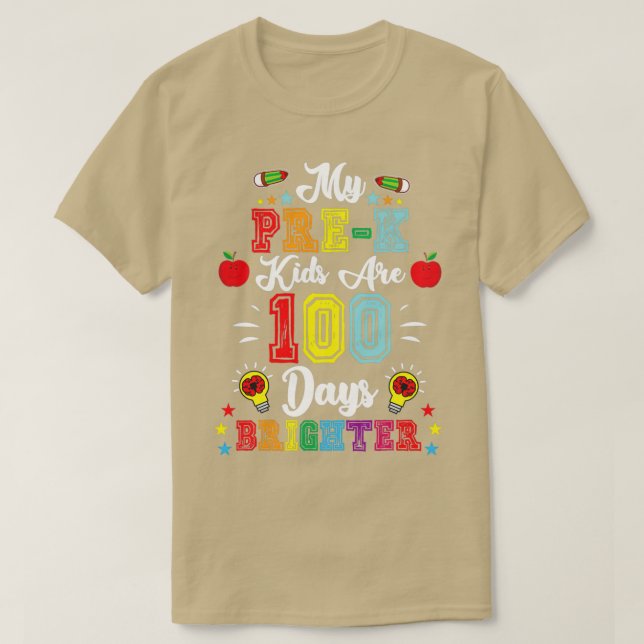 Min PreK Kidds är 100 dagar Brighte Teacher eller  T Shirt (Design framsida)