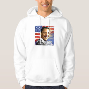 Min presidentBarack Obama (flagga) tröja Hoodie