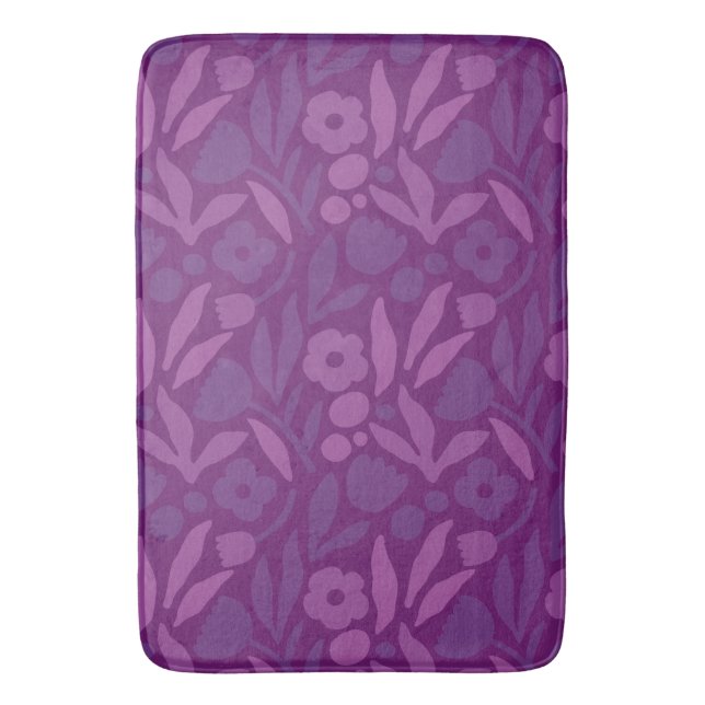 Min prinsessa Kärlek Lila Lycklig Huge Flowers Badrumsmatta (Framsidan (Vertikal))