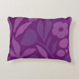 Min prinsessa Kärlek Lila Lycklig Huge Flowers Prydnadskudde