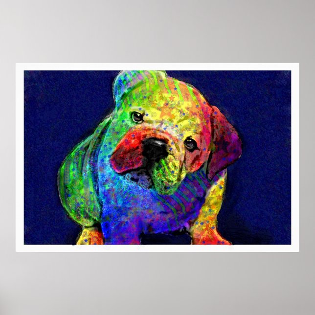 min psykedeliska bullhund poster (Framsidan)