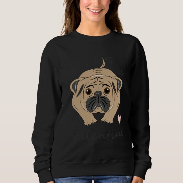 Min Pug är min Valentine Classic T-Shirt 180 (Framsida)