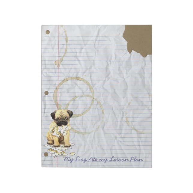 Min Pug Ate Min lärlingsplan Anteckningsblock (Roterad)
