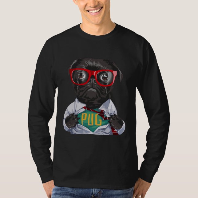 Min Pug, min hjälte! Den bästa pug på butik. Premi T Shirt (Framsida)