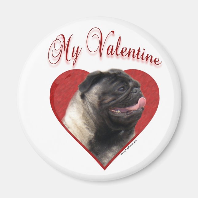 Min Pug Valentine Magnet (Framsidan)