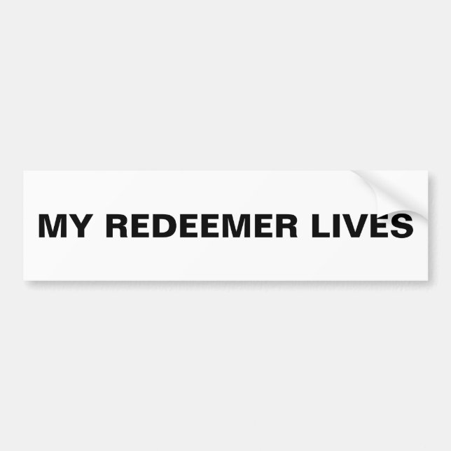 "Min räddare lever" Bumper Sticker Bildekal (Framsidan)