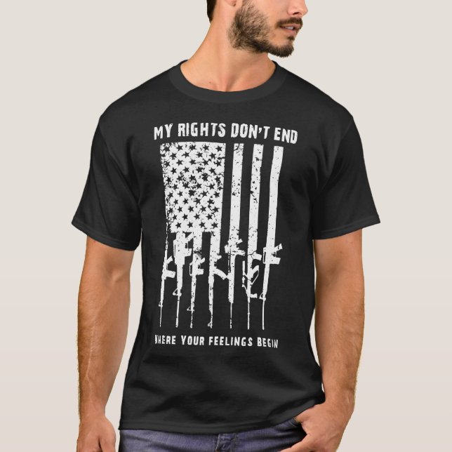 min rättigheter avslutar inte var dina känslor t shirt (Framsida)