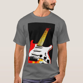 Min Red Guitar 4 T Shirt