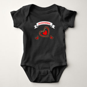 Min Red Heart Kärlek Cute Kid Infant Personalize T Shirt