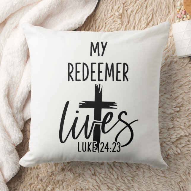 Min Redeemer Lives - ett test av tro Kudde (Filt)